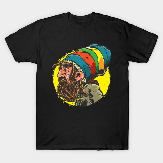 Rastaman Head T-Shirt by Mako Design 